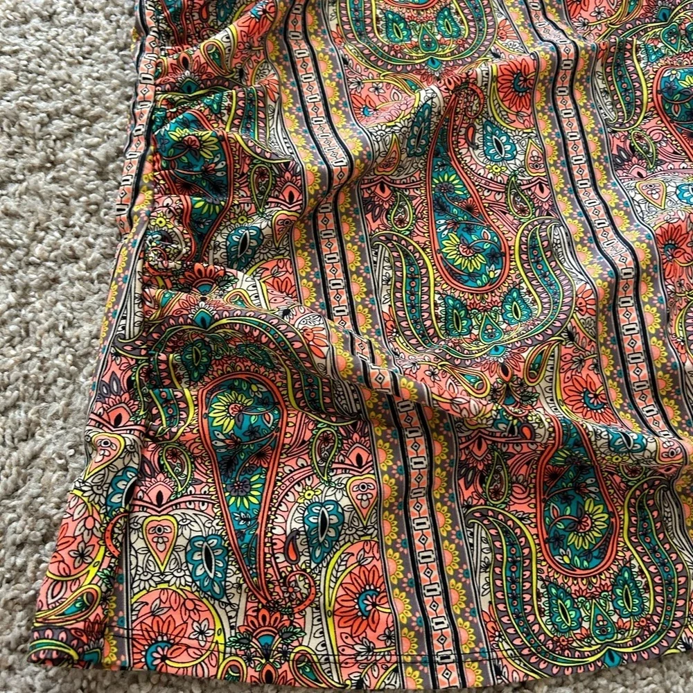 NWT 2Chillies Multicolor Paisley Tankini Adjustable High Neck Moonstone Size M